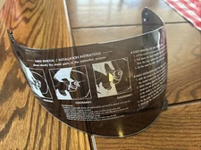 GMAX 63291 Smoked Motorcycle Helmet Visor Shield w/UV Protection New, L-3489