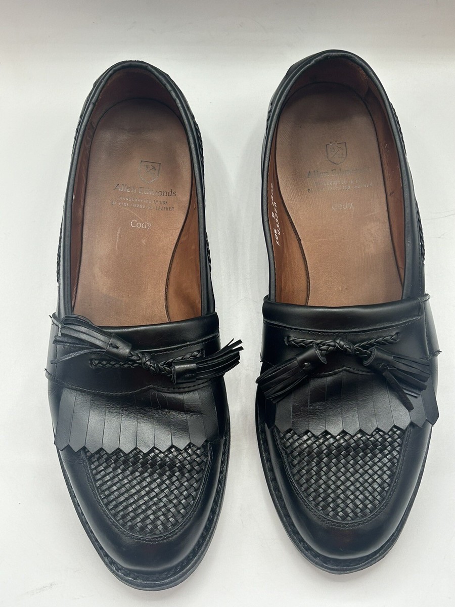 Mens Allen Edmonds Cody‎ Black Tassel Kilt Leather Shoes Loafers Size 10.5 D GUC ALLEN EDMONDS Shoes Loafer Men main image 3
