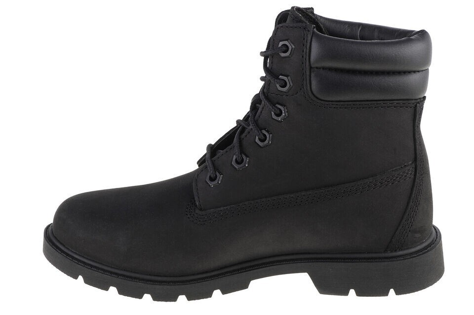 TIMBERLAND HIKING BOOTS BLACK WOMENS ORTHOLITE LEATHER WALKING BOOTS UK