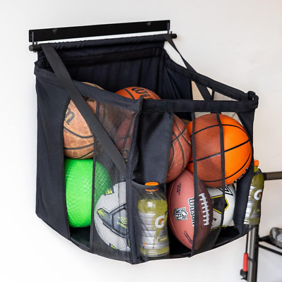 Basketball Wall Mount Rack - Organize Sports Balls in Garage, Easy Access