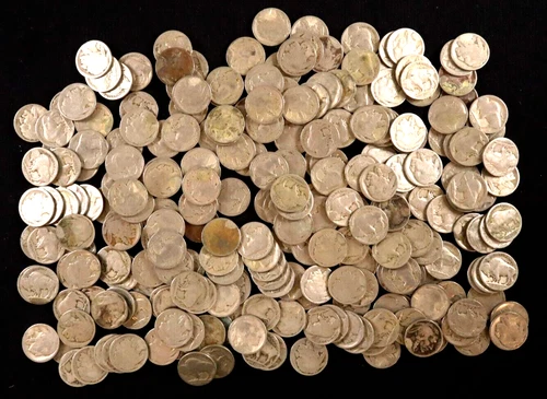 Old Restored Lot of 250 Buffalo Nickels-D & S - N/D or Super Weak Dates-Lot #10A