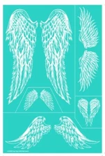 NEW “Angel Wings” Chalk Couture Chalk Transfer Stencil Size C