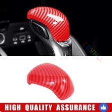 Cabezal de perilla de cambio de marchas de consola central para Chevrolet Trax 2023-25 rojo fibra de carbono