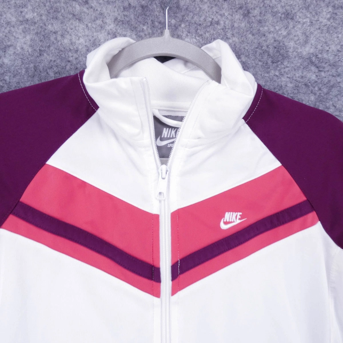 White and purple nike cheap jacket