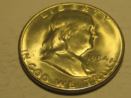 1954-S 90% Silver Franklin Head Half Dollar GEM BU      ^^^^^^