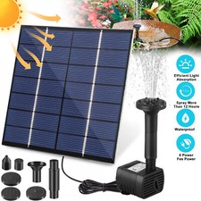 Solar Power Fountain Submersible Water Pump Floating Bird Bath Garden Pond Pool
