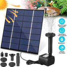 Solar Power Fountain Submersible Water Pump Floating Bird Bath Garden Pond Pool
