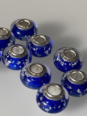 Leuchtende Murano Glas Perlen Charms Charm Beads passend für Bettel Armbänder