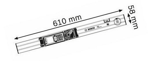 Nivel tipo carril Bosch R60 R-60 para medidor GLM 80 - Imagen 4 de 5