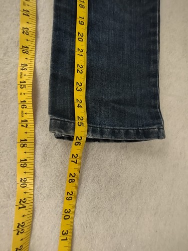 Calvin Klein Girls (Kids) Slim Straight Leg Cotton Blend Blue Jeans Size 5 - Picture 6 of 9