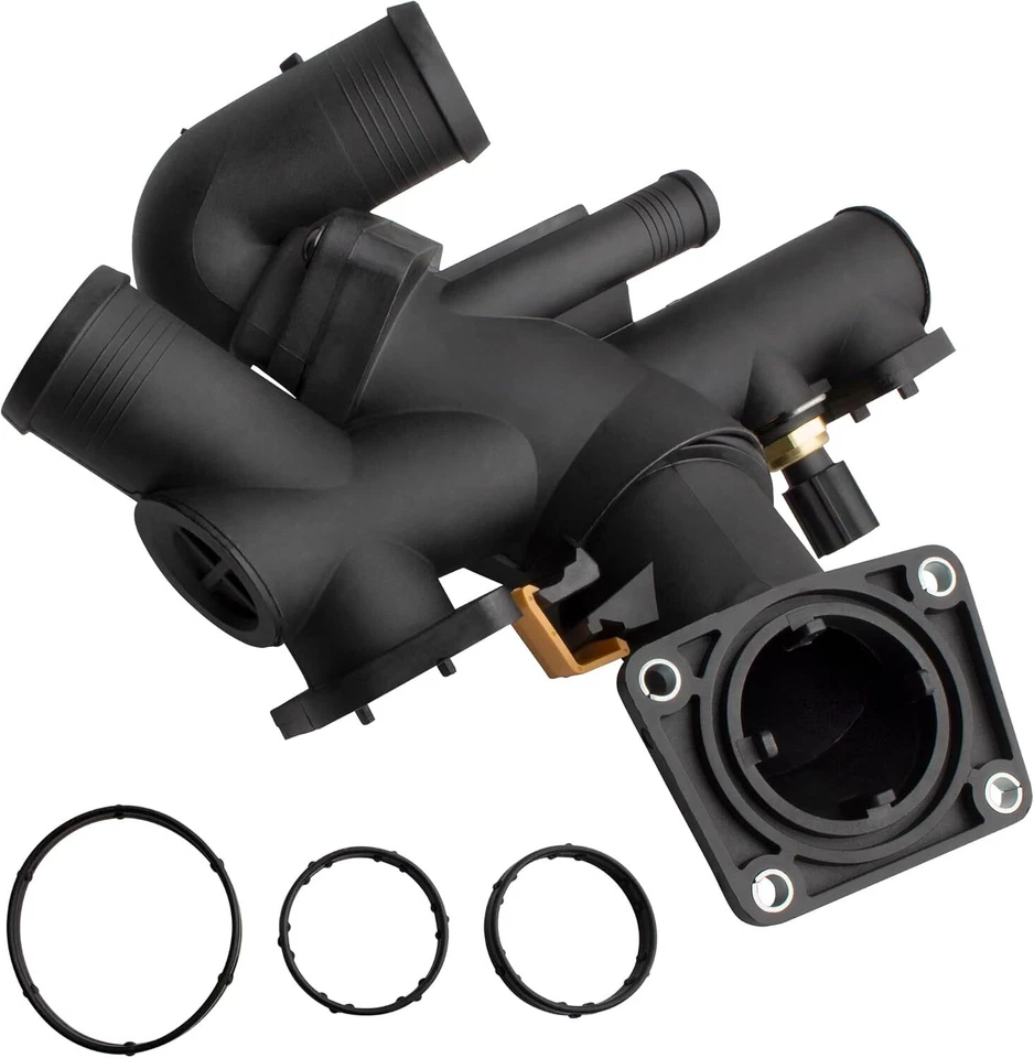 Conjunto de carcaça de termostato líquido de arrefecimento do motor para Jaguar S-Type 2006-2008 XF XJ8 XK - Imagem 3 de 4