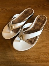 Chaps Womens Shoes Sandals White Flip 