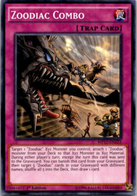 Zoodiac Combo MP17-EN223 Yu-Gi-Oh! 1st Edition Light Play