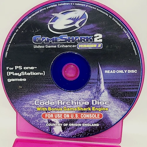 Gameshark 2 V2 for Playstation 1 (PS1) Code Archive Disc U.S Console Disc Only