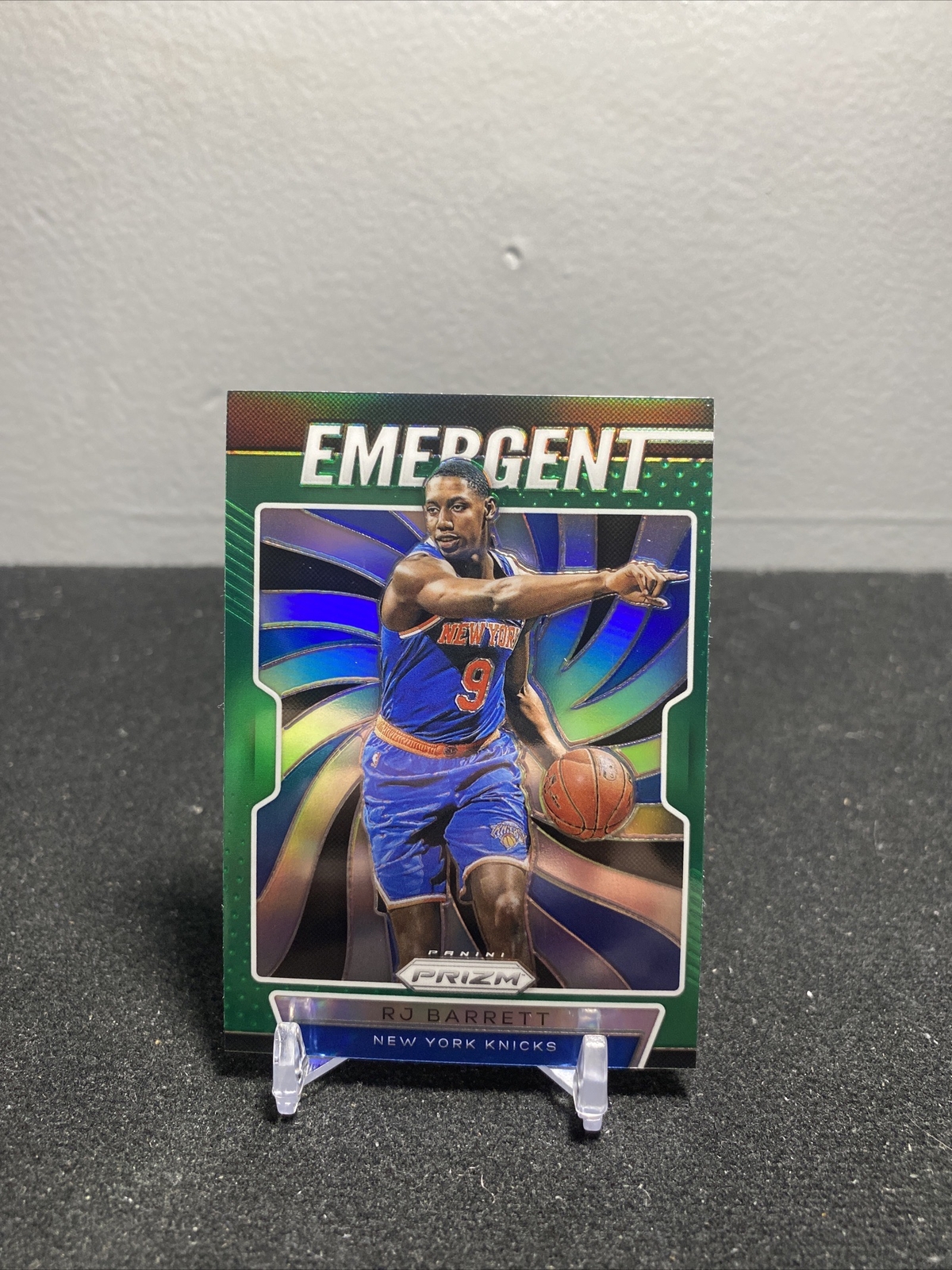2019-20 Panini Prizm Emergent Prizms Green #27 RJ Barrett New York Knicks