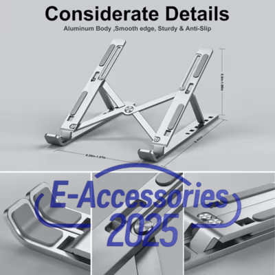 Aluminum Alloy Laptop Stand Ergonomic Portable Adjustable Laptop Stand