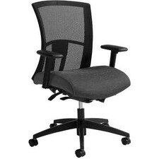 Global Vion 6322-8 Mesh Back Fabric Seat Computer Ergonomic Desk Chair Granite