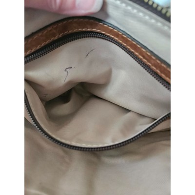 Sac à Main Maxon Italie - Marron Foncé, Cuir Véritable, Porté épaule - Authentique Et Neuf