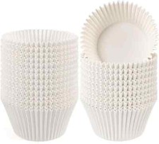 Confezione 300 Fodere Jumbo Cupcake Muffin Antigrasso Grandi Tazze da Forno Bianco