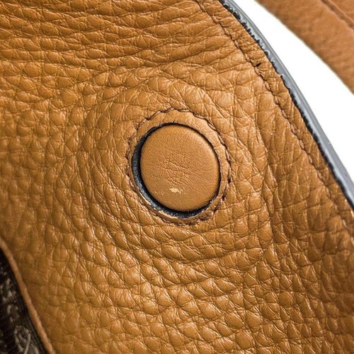 PRADA 1BC051 Schultertasche Logo One Schulter Leder Brown Hardware Gold Used F / - Bild 11 von 14