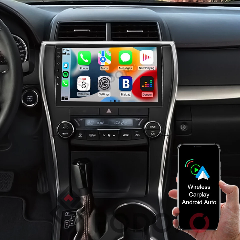 For 2015 2016 2017 Toyota Camry Radio GPS Stereo Apple CarPlay & Android Auto Foto 3 de 4