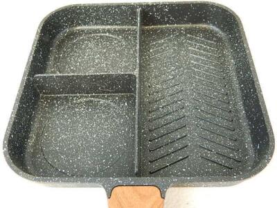 ESLITE LIFE NEW - 11 Inch Non-Stick 3 Section Breakfast Skillet- INDUCTION READY