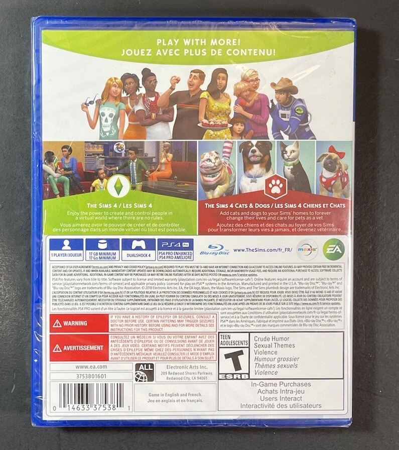 The Sims 4 Bundle Pack [ Sims 4 + Cats and Dogs Expansion ] (PS4) NEW - Image 2 of 4