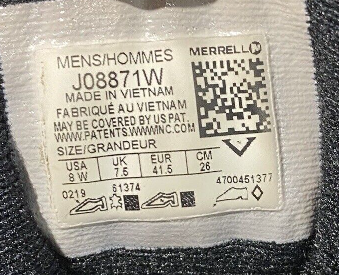 Merrell Moab 2 J08871W Men's Size 8 W Bark Brown Hiking Shoes Sneakers