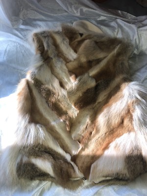 Gilet En Fourrure De Coyote Adam Lippes Taille XS – Bordure Laine Et Cachemire, Couleur Rouge/beige