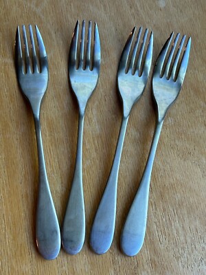 Knork ORIGINAL Stainless Steel 4 Dinner Forks Thick Handle 7 5/8 