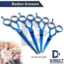 BLUE Professional Barber Scissors Hairdresser Fine Cut Hair Cutting Shears Salon