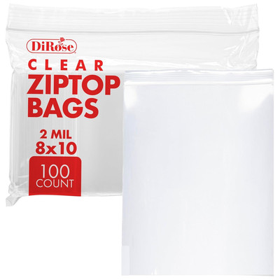 Reclosable Clear Plastic Zip Bags - by  | Resealable, Strong, Thick, Sturdy, Foo