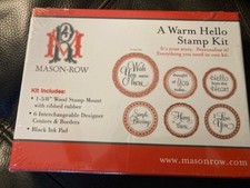 Mason Row "A Warm Hello" Stamp Kit Interchangeable Designer Centers Borders NEW