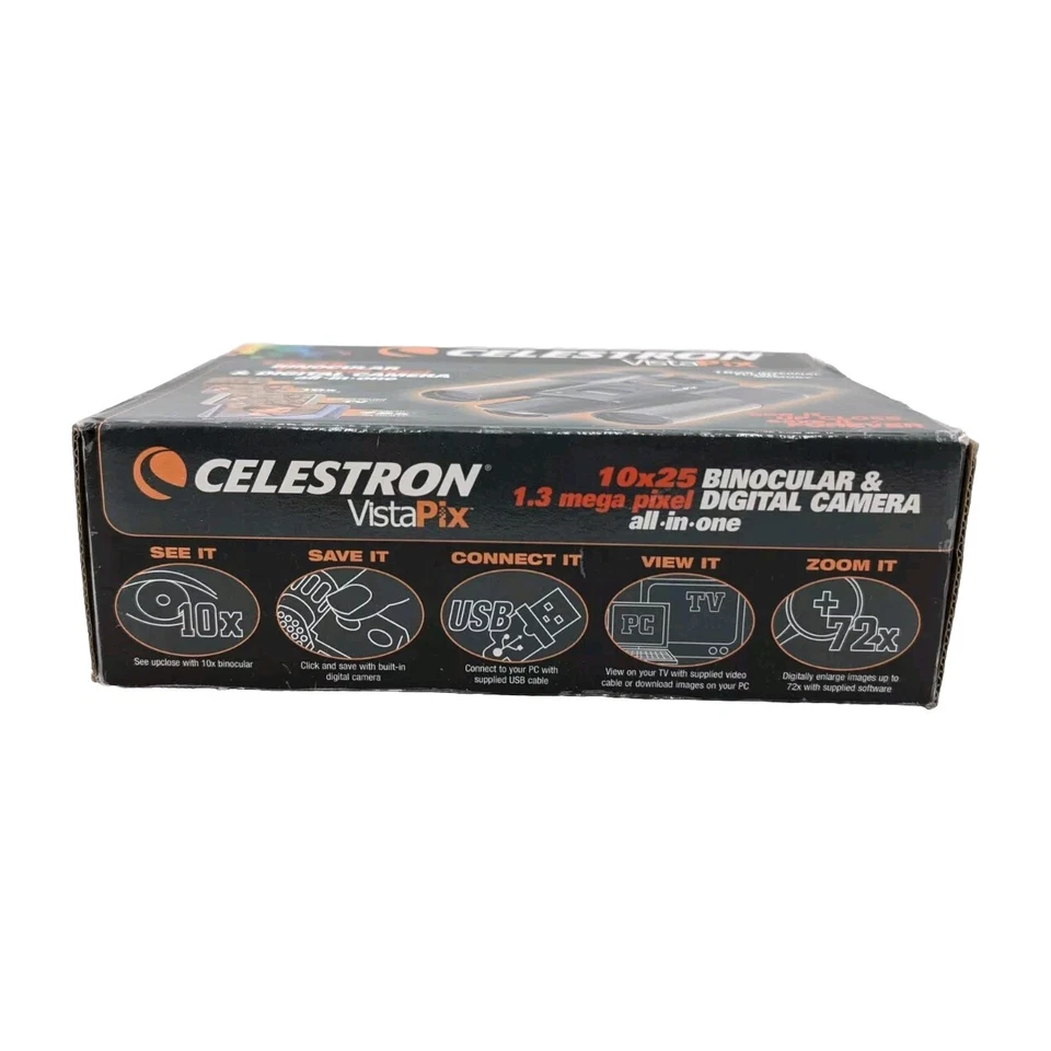 Binóculos/câmera digital Celestron VistaPix 72202 10x25 1,3 MP  - Imagem 3 de 4