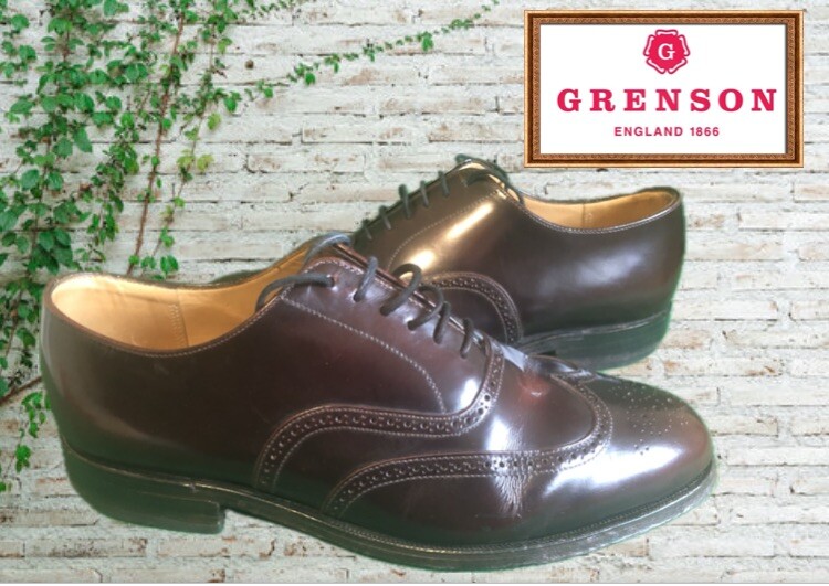 GRENSON Rare Oxblood Dylan Goodyear Welted Leather Brogues Shoes