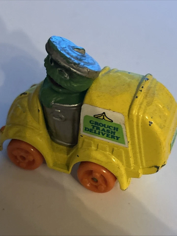 Oscar The Grouch Trash Delivery 1982 Playskool Diecast Toy Car Sesame Street - Image 3 of 4