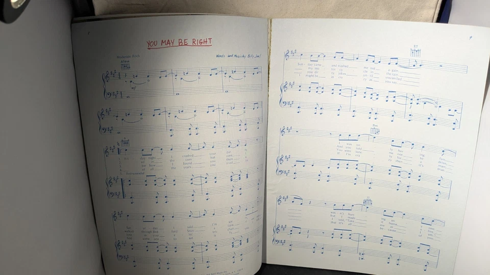 Libro de canciones Billy Joel Glass Houses 1980 Foto 4 de 4