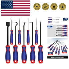 Versatile 9-Piece Pick & Hook Set for DIY Automotive and Electronic Repairs