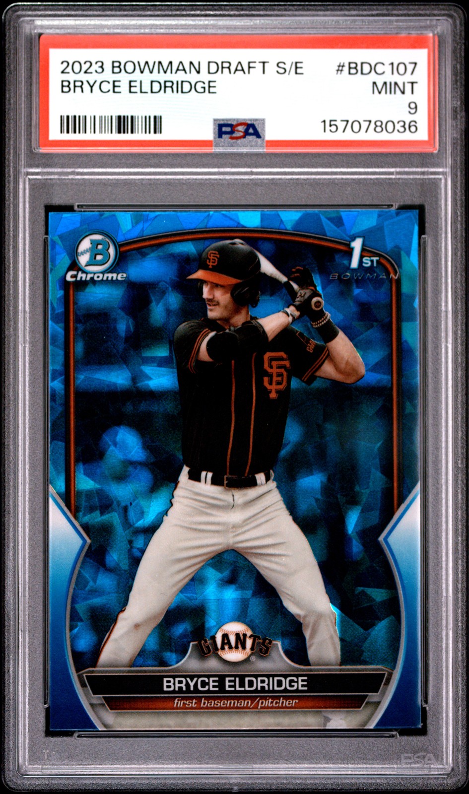 2023 Bowman Draft Sapphire Edition #BDC107 Bryce Eldridge 1st Bowman PSA 9