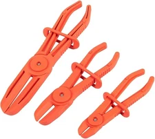 Juvale Hose Pinch-Off Pliers - Red Nylon, 3-Pack - Fuel Line Clamp Tool 