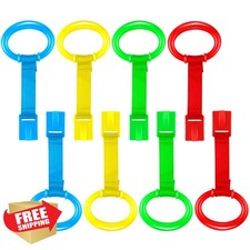 Sumind 8pc Baby Pull Up Rings Crib Walker Assistant
