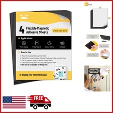 Flexible Magnet Sheets 8" x 10" with Adhesive for Easy Customization