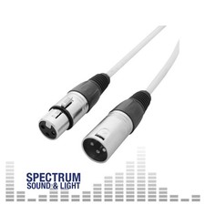 LEDJ - 3-Pin DMX Cable - 3M. White Sheath [CABL208] lighting lead  XLR  DP33991