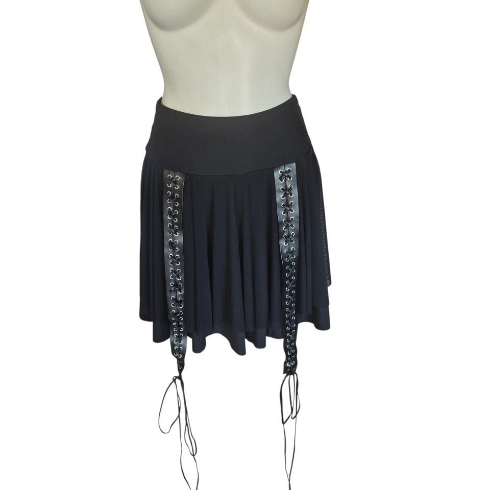 BlackMilk Womens Size Small Ritual Circle Skater Mini Skirt Goth Punk 