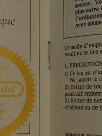 Nintendo NES Soccer Notice HOL