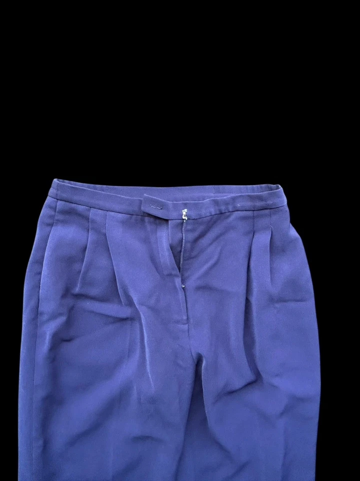 ✨ Blue high-waisted pleated trousers✨ - Image 3 of 4