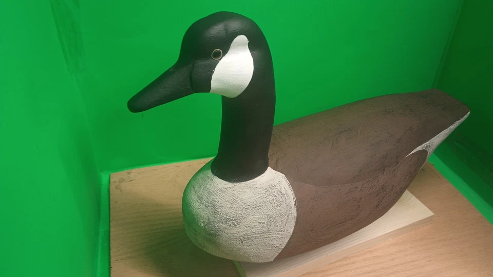 Canadian Goose Rigged Decoy/ Solid Wood - Image 3 of 4