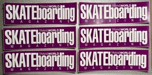 Skateboard Stickers. 6 Transworld Skateboarding Magazine Stickers. Vintage 90's