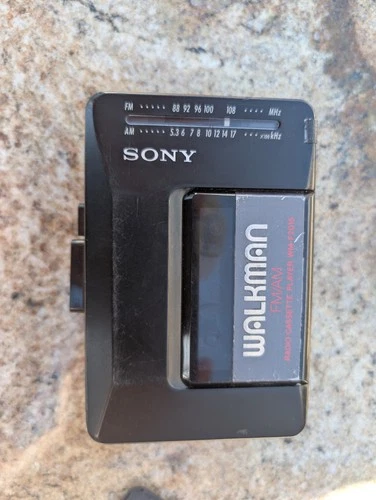 Sony Walkman WM-F2015 FM/AM Radio Cassette Player Black Vintage Retro(Works)