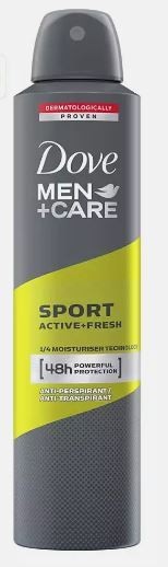 Dove Men Care Antiperspirant Deodorant Spray 250ml, Pack of 6 (6x 8.45oz)